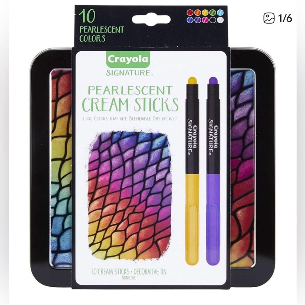 🖍️Crayola Signature Pearlescent Cream Sticks Set